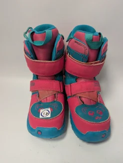 Used Burton MINI GROM SNOWBOARD BOOTS Girls Snowboard Boots Pink Youth 13.0