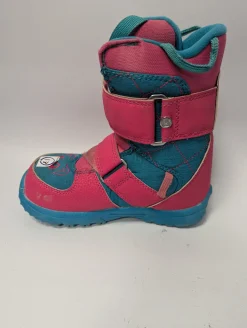 Used Burton MINI GROM SNOWBOARD BOOTS Girls Snowboard Boots Pink Youth 13.0