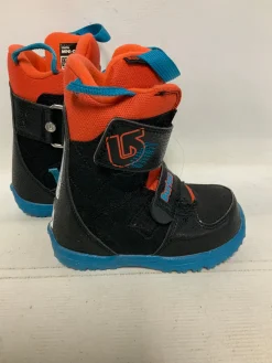 Used Burton MINI-GROM Boys Snowboard Boots Black Youth 11.0