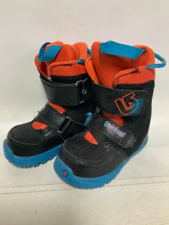 Used Burton MINI-GROM Boys Snowboard Boots Black Youth 11.0