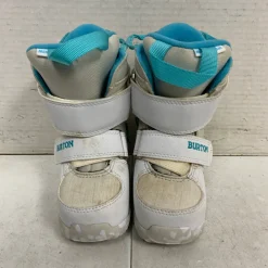 Used Burton MINI-GROM Girls Snowboard Boots White Youth 07.0