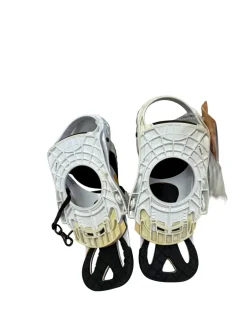Used Burton MISSION Snowboard Bindings White MD