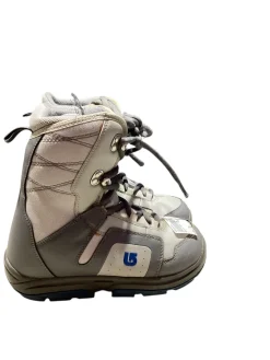 Used Burton MOTO KIDS Boys Snowboard Boots Grey Junior 06