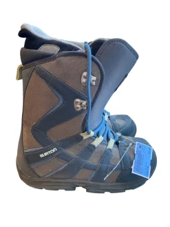 Used Burton MOTO Womens Snowboard Boots Navy Blue Senior 8