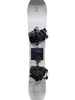 Used Burton Process Flying V Mens Snowboard 157 cm with Flow Fuse Hybrid Bindings (Black, Size L/XL)