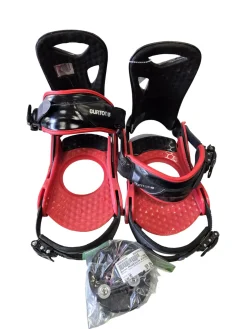 Used Burton PROGRESSION BINDINGS Mens Binding Only Red MD