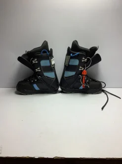 Used Burton PROGRESSION Girls Snowboard Boots Black And Sky Blue Junior 05