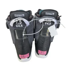 Used Burton RITUAL LTD DOUBLE BOA 7.5 W Womens Snowboard Boots Black Senior 7.5