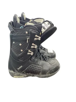 Used Burton SAPPHIRE W Womens Snowboard Boots Black Senior 7