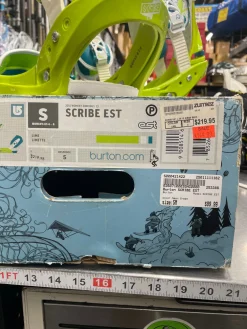 Used Burton SCRIBE EST Womens Binding Only Neon Green SM