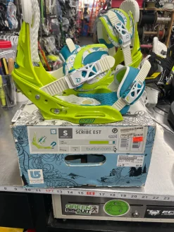 Used Burton SCRIBE EST Womens Binding Only Neon Green SM