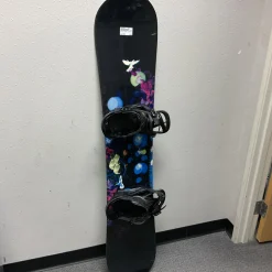 Used Burton SILENCE + SCRIBE BINDINGS Womens Board/Bindings Black 150 cm