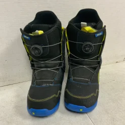 Used Burton ZIPLINE BOA Boys Snowboard Boots Black Junior 06