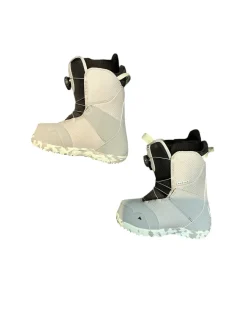 Used Burton ZIPLINE Girls Snowboard Boots Grey Junior 04
