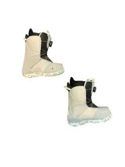 Used Burton ZIPLINE Girls Snowboard Boots Grey Junior 04