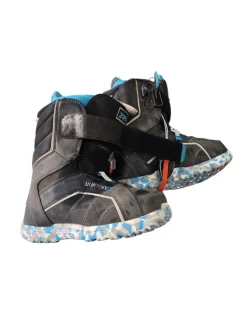 Used Burton ZIPLINE Girls Snowboard Boots Black Senior 7