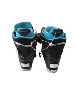 Used Burton ZIPLINE Girls Snowboard Boots Black Senior 7