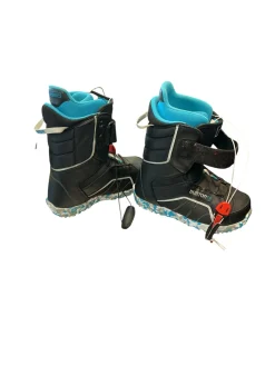 Used Burton ZIPLINE Womens Snowboard Boots Royal Blue Senior 5
