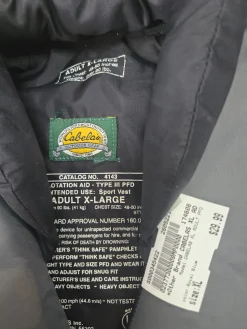 Used CABELAS XL ADULT PFD Adult PFD Royal Blue XL