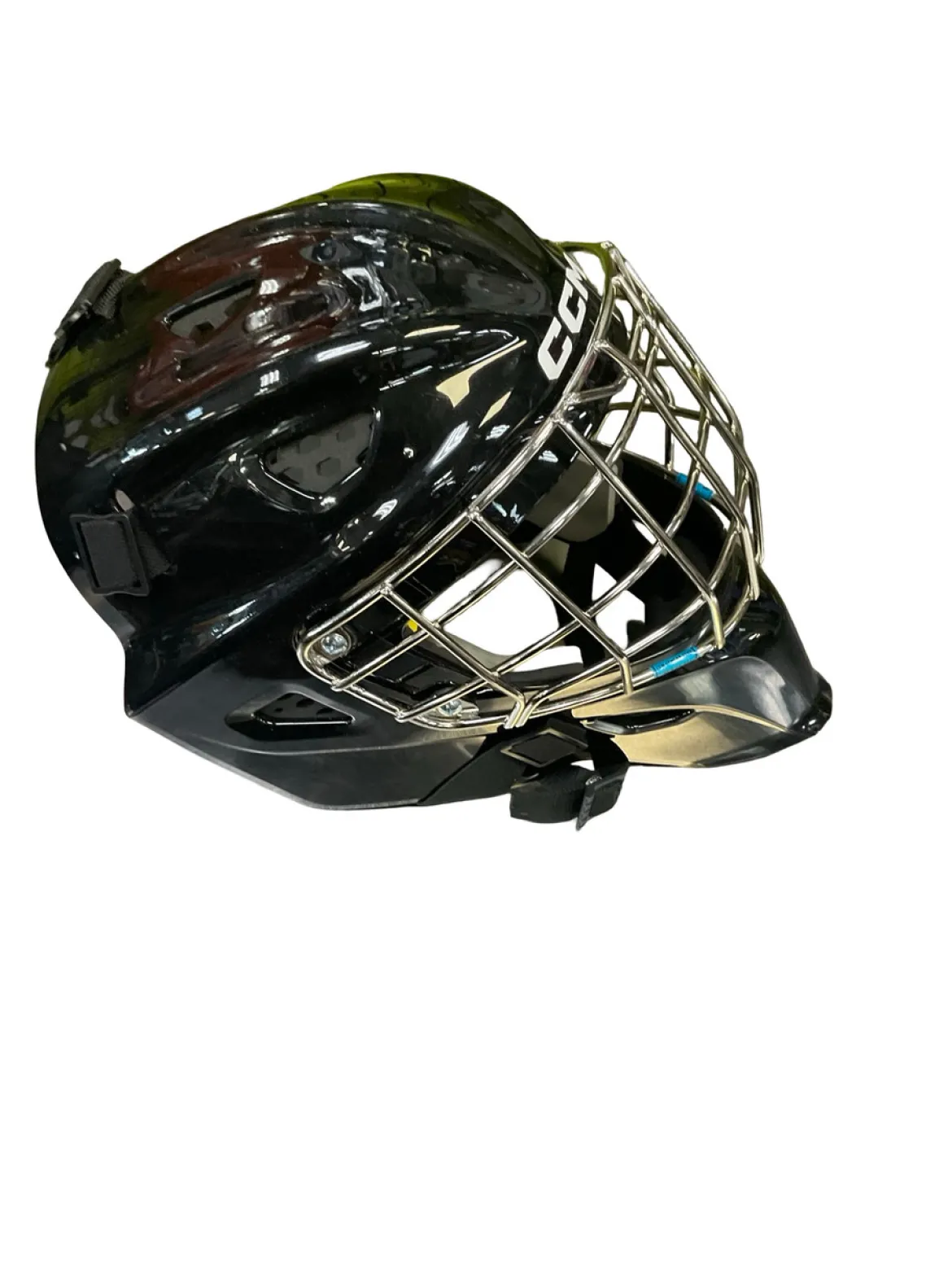 Used CCM AXIS F5 Senior Goalie Helmet/Mask Black MD