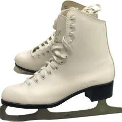 Used CCM CHAMPION DELUXE WomensFigure Skate White Senior 6