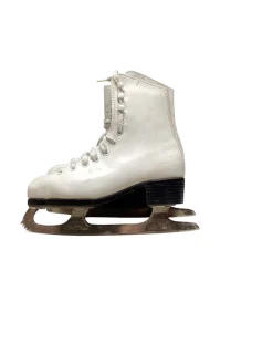 Used CCM CHAMPION DELUXE Girls Figure Skate White Junior 01