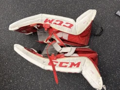 Used CCM E3.5 Goalie Leg Pads Senior White 33"