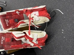 Used CCM E3.5 Goalie Leg Pads Senior White 33