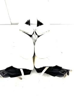Used CCM E3.5 Goalie Leg Pads Junior White 30"