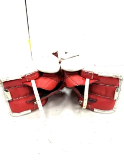 Used CCM EFLEX 4.5 Goalie Leg Pads Junior White 28"