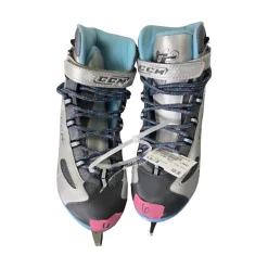Used CCM FIGURE SKATE Girls Softboot Skate Carolina Blue Junior 06