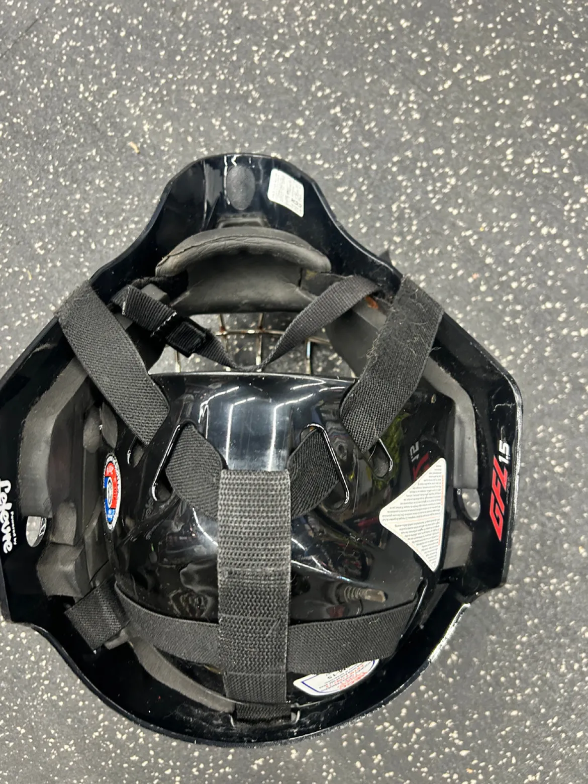 Used CCM GFL1.5 JR Junior Goalie Helmet/Mask Black One Size