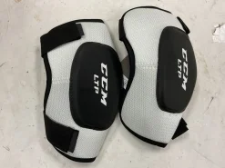 Used CCM LTP Junior Elbow Pads White And Black LG
