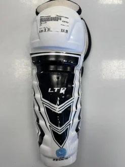 Used CCM LTP Junior Shin Guards White 10