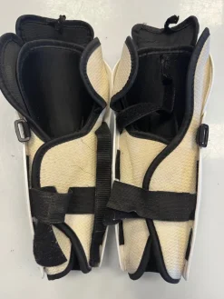 Used CCM LTP Junior Shin Guards White 10