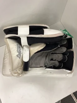 Used CCM PREMIER Senior Goalie Blocker White