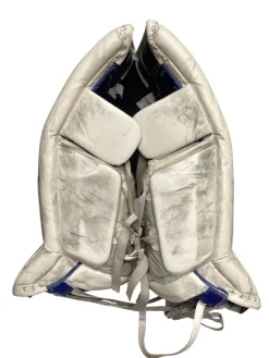Used CCM R1.5 Goalie Leg Pads Junior Royal Blue 28