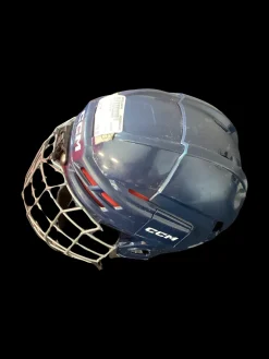 Used CCM TACKS 70 Helmet Cage Combo Navy Blue S/M