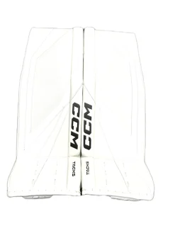 Used CCM TACKS GOALIE PADS Goalie Leg Pads Senior White 34"