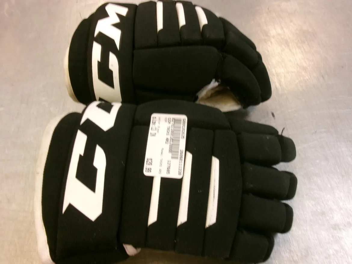 Used CCM TACKS 4R2 Senior Gloves Black 13"