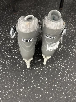 Used CCM TYKE 8-11 Boys Softboot Skate Grey Adjustable