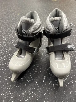 Used CCM TYKE 8-11 Boys Softboot Skate Grey Adjustable