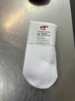 Used CHALLENGER TEAMWEAR SOCKS Soccer Socks White SM