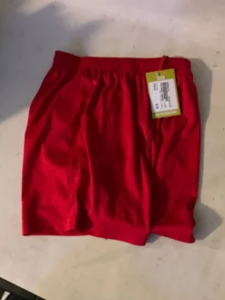 Used CHALLENGER TEAMWORK Soccer Shorts Yth Red LG