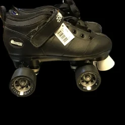 Used Chicago Skates Bullet Quad Men's Speed Roller Skates Black Senior 5