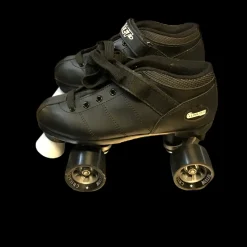Used Chicago Skates Bullet Quad Men's Speed Roller Skates Black Senior 5