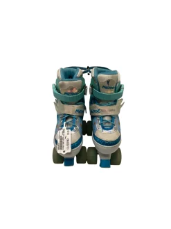 Used Child Roller Quad Skates Carolina Blue Adjustable