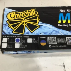 Used Churchill ADT MAKAPUU MD 8-9.5 FLOATING SWIM FINS Underwater Fins Royal Blue And Yellow MD