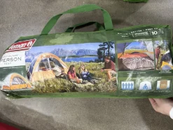Used Coleman 4 PERSON TENT Multi-person & Family Tent Orange 4-person