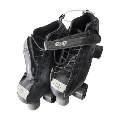 Used CRAZY ZOOM SKATES 12 Senior Roller Quad Skates Black Senior 12